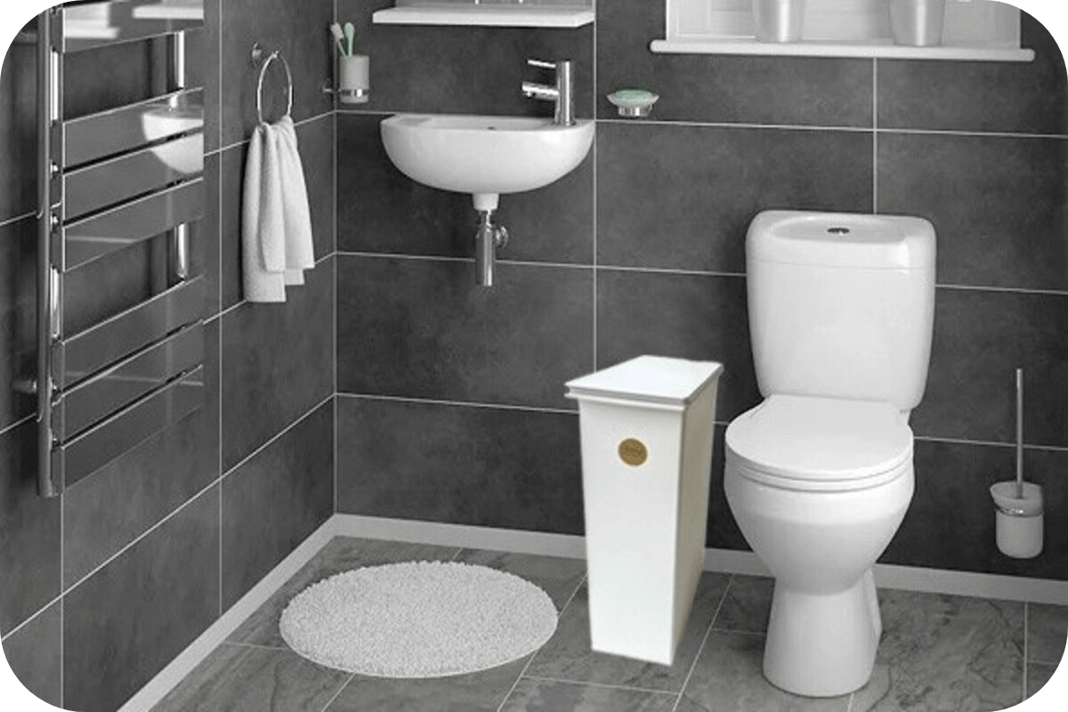 A view of bathroom having freestanding bidet installed.