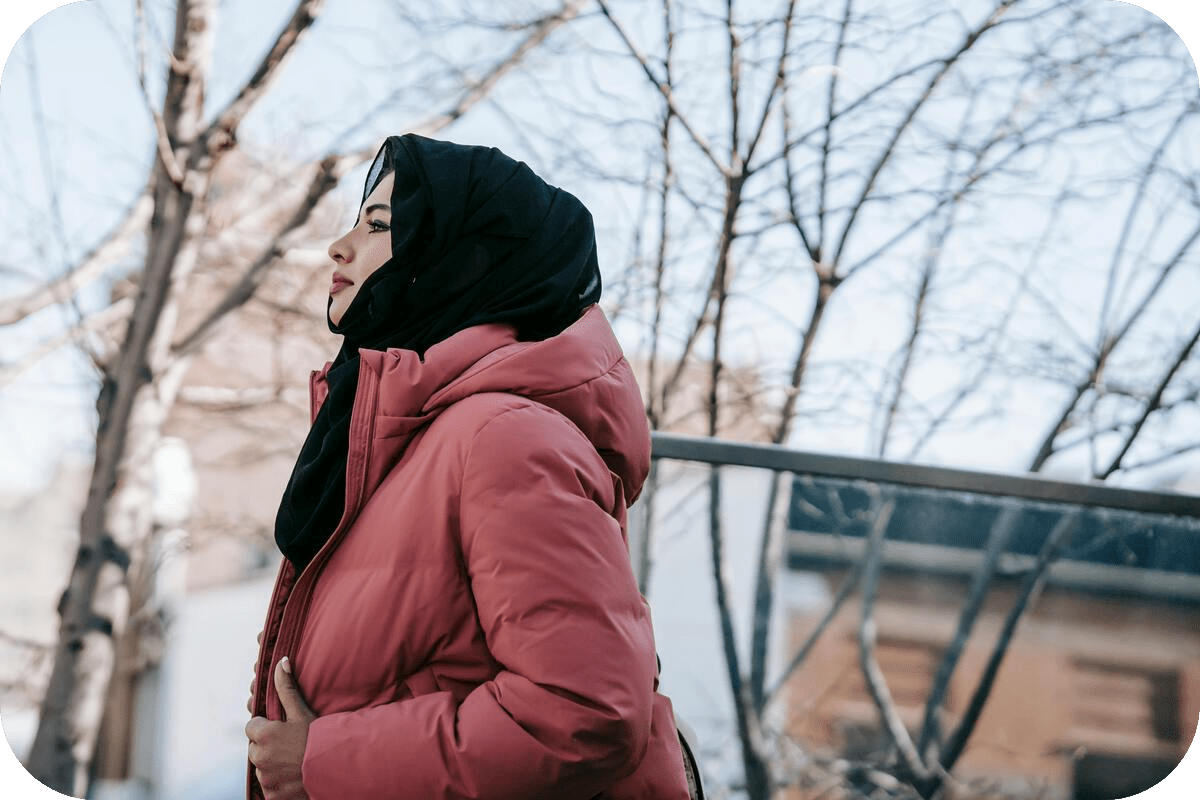 hijab styles for winter