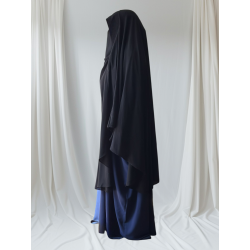 Perfect Gift Our khimar is designed for sisters who value both practicality and elegance, this black khimar offers full coverage with thoughtful details for extra comfort. The elastic headband ensures a secure yet gentle fit, making it easy to wear all day without slipping. ✔️ Elastic Headband – Comfortable, secure, and easy to slip on.✔️ Adjustable Eye Flap – Can be lifted to uncover or lowered to cover the eyes, giving you full flexibility.✔️ Flowy Coverage – Drapes beautifully for a graceful and modest look.✔️ Timeless Black – A versatile colour that pairs perfectly with any outfit.✔️ Lightweight & Comfortable – Ideal for everyday wear, prayers, travel, or special occasions. A khimar that combines modesty, style, and comfort – perfect for sisters who want effortless elegance.