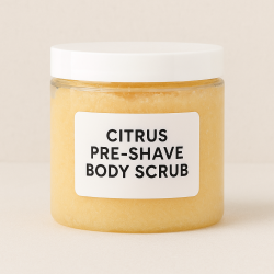 Islamic gifts  Citrus Pre-Shave Scrub – Orange Sugar Scrub with Rice Bran & Jojoba Oil | Natural Handmade Skincare at Riwaya