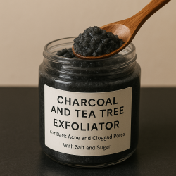 Islamic gifts  ClearBack Charcoal Scrub – Back & Shoulder Exfoliator with Tea Tree | Natural Acne & Pore Care at Riwaya