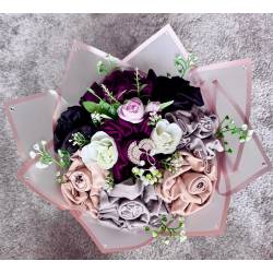 Islamic gifts  Plum Jersey Hijab Bouquet | Perfect for Umrah, Hajj, Graduation, Birthday, Wedding, Eid Gift | Handmade Islamic Gift for Her, New Muslim, Wife, Mother | Muslim Revert Gifts | Hijab Bouquet | Scarf Bouquet at Riwaya