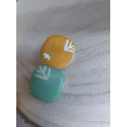 Perfect Gift Handmade item Materials: paint, clay, brass  Palestinian geometric tatreez embroidery pins