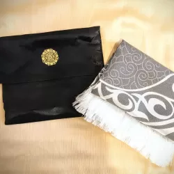 Islamic gifts Prayer Salah Mat Gift Set Black/Grey at Riwaya