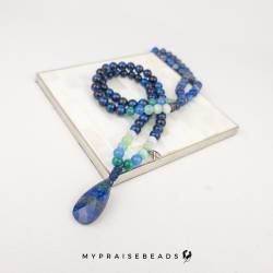 Islamic gifts  Lapis Lazuli Pendant & Tasbih - Muslim Prayer Beads - 99 Beads Tasbih - Islamic Gifts at Riwaya