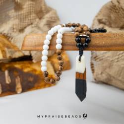 Islamic gifts  Retro Monochrome - Muslim Prayer Beads - 99 Beads Tasbih - Islamic Gifts at Riwaya