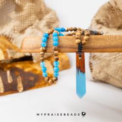 Islamic gifts  Blue Woodwork - 99 Beads - Include Luxury Pouch and Gift Box - Muslim Prayer Beads - Islamic Gifts - Islamic Tasbihs - Muslim Tasbeeh - Luxury Tasbih - Luxury Prayer Beads at Riwaya