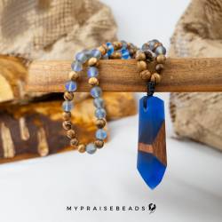 Islamic gifts  Navy Wood - Muslim Prayer Beads - 99 Beads Tasbih - Islamic Gifts at Riwaya