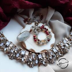 Islamic gifts  Labradorite & Fuchsia Tiger Eye Tasbih - Muslim Prayer Beads - 99 Beads Tasbih - Islamic Gifts at Riwaya