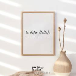 Islamic gifts La Ilaha Illallah Quote Wall Art | Digital Download | Islamic Decor | Islamic Wall Art | Islamic Calligraphy Wall Art at Riwaya