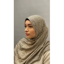 Islamic Gifts Pashmina Hijab - Pattern Hijab - Pattern Scarf - Warm Hijab - Spring/Winter Hijab - Fashionable Warm Printed Scarf - Frosted Veil Hijab at Riwaya