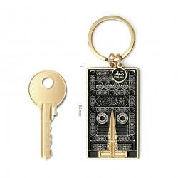 Perfect Gift Carry a piece of the sacred place with you wherever you go. Our Door of the Holy Kaaba Keyring is unique. Crafted with detail and care, this keyring features an iconic symbol of Islam, reminding you of the ultimate destination. Keep your keys close and your faith closer.  This can serve as a pendant or a keyring.  All images and designs are subject to copyright. Ilhaam: Official UK distributor for Malam.