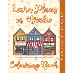 Perfect Gift Immerse yourself in the beauty of the Arabic language through the places that bring us together — from the masjid to the market, from the home to the garden. This unique colouring book celebrates the spaces that shape our Muslim communities, helping children and adults alike reflect on gratitude, belonging, and faith through creativity! Inside the Book: All pages are designed without eyes or facial features, making them suitable for Muslims!  Each page includes: • Beautiful, detailed designs to colour • Arabic words with harakat for correct reading • Transliteration for easy pronunciation • English translation  Features: • High-quality, single-sided pages to prevent bleed-through • A balance of simple and detailed designs for every age • Inspiring, Muslim-friendly patterns that encourage mindfulness and connection  Additional Information: • Ideal for colouring with markers, crayons, or coloured pencils • Perfect for quiet time, family learning, or community events • Makes a thoughtful gift for anyone who loves faith-based creativity  Celebrate connection, reflection, and the beauty of our shared spaces with this heartfelt colouring book. Designed for all ages, it’s the perfect way to unwind, learn, and reconnect with the essence of community. Follow our Instagram for more info: @barakahcolouring.co