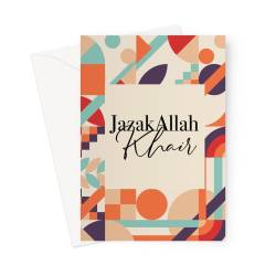 Islamic gifts Jazakallah Khair Greeting Card - Islamic Greeting Card at Riwaya