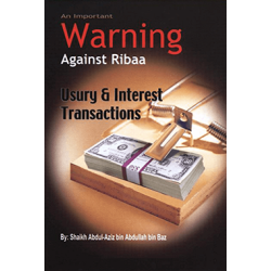 Perfect Gift       Book Overview: "An Important Warning Against Ribaa" is a concise yet profound exploration of one of the most significant prohibitions in Islamic finance, Ribaa (usury and interest). Authored by Sheikh Abdul Aziz Abdullah Bin Baz, this book provides clear insights into the harmful effects of Ribaa on society and individual souls, grounded in Quranic verses and Hadith. It is designed to offer readers, whether they are scholars or laypersons, a thorough understanding of why Ribaa is strictly forbidden in Islam and how one can avoid engaging in financial transactions that go against the ethical and moral framework provided by the religion. Islam is a social religion and always focuses on the society; that's why it is highlighted that an interest can destroy the system of society and create a fight and tussle among people. It becomes the source of violation, so Islam is against all those entities that try to exploit the peace of society and disturb the running system.        Main Features:  A succinct and impactful 72-page guide on the Islamic prohibition of ribaa. Draws from Quranic texts and Hadith to present a well-rounded understanding of the subject. Addresses common questions and confusions surrounding the concept of interest and usury. Handy book size of 12x17 cm for portability and ease of reference. Presented in English, making it accessible to a wide range of readers. Softcover format for a lightweight and practical addition to any Islamic library.  Author Bio: Sheikh Abdul Aziz Abdullah Bin Baz was a leading Islamic scholar with authoritative knowledge in Islamic jurisprudence and theology. His tenure as the Grand Mufti of Saudi Arabia is marked by extensive writing and teaching in various spheres of Islam, including Islamic finance, Hadith, Tafseer, and Fiqh. With unwavering dedication to disseminating pure Islamic teachings, Sheikh Bin Baz's works continue to guide and enlighten the Muslim Ummah worldwide. His scholarly contributions are characterized by clarity, simplicity, and an unambiguous adherence to the principles of the Holy Quran and Sunnah.