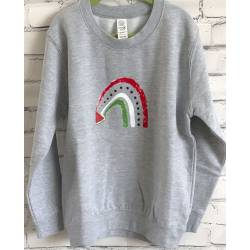 Perfect Gift Embrace solidarity with this vibrant and meaningful sweatshirt. Featuring a unique design of a rainbow emerging from a watermelon, adorned with the iconic colours of the Palestinian flag, it symbolises hope, resilience, and unity. Each purchase of this sweatshirt contributes 10% of its profits to support Palestine, standing in solidarity with its people during challenging times. Wear it proudly to show your support for a cause close to your heart and make a difference with every step you take. Size guide:Small - 3/4 26" / 66cm Medium - 5/6 28" / 71cm Large - 7/8 30" / 76cm XL - 9/11 32" / 81cm 2XL - 2/13 34" / 86cm N.B: As all apparel is printed in-house please allow up to 2 weeks for delivery. Should you need the items sooner, please contact us and we do our best to help you Insha Allah.