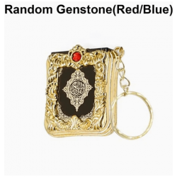 Perfect Gift  1pc Elegant Islamic Prayer Book Keychain - Golden-Edged with Gemstone Accents, Durable Metal & Plastic, Perfect for Muslim Souvenirs & Party Favors, Religious Gift Item|Ornate Keychain|Plastic Constructionsize:length - 4.3cmwidth - 4.3cm