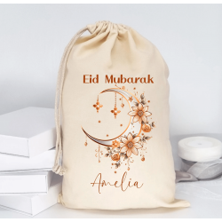 Islamic gifts  Personalised Eid/Ramadan Mubarak Sack with Name - Eid Gift For Children - Eid Gifts For Kids - Eid Bag - Eid Gift Bag at Riwaya