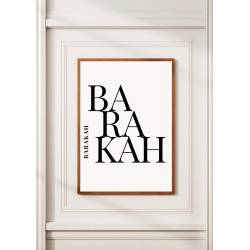 Islamic gifts Barakah Islamic Wall Art | Printable Modern Home Decor Gift | Muslim Minimalist Typography | Inspirational Islamic Canvas | Blessings Calligraphy | Islamic Reminder Wall Art at Riwaya