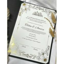 Islamic gifts  A4 Elegant Personalised Islamic Nikkah Nama Certificate | Nikkah Certificate - Matching Gold Silver Pen Nikkah Certificate - Nikkah Gift - Muslim Couple Gift at Riwaya