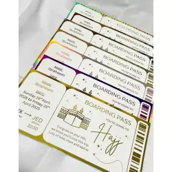 Islamic gifts  Hajj Umrah Gift Boarding Pass | Personalised Islamic Travel Voucher | Eid Gift for Muslims | Ramadan Surprise | Hajj Gifts | Foiled or Printed at Riwaya