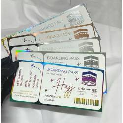 Islamic gifts  Hajj Umrah Gift Boarding Pass | Personalised Islamic Travel Voucher | Eid Gift for Muslims | Ramadan Surprise | Hajj Gifts | Foiled or Printed at Riwaya