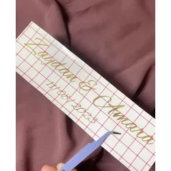 Islamic gifts  Luxury Personalised Custom Sign Vinyl Islamic Name Engagement Plate Custom l Nikkah Tray Decor l Islamic Arabic Label Sticker at Riwaya