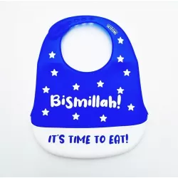 Perfect Gift 'Bismillah' Silicone Food Catcher Baby Bibs Features: 6 position fasteningFoldableDishwasher safeStainproofLightweight, high quality siliconeFood Safe / BPA free
