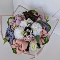 Islamic gifts  Ocean Mist Chiffon Hijab Bouquet | Islamic Hampers for Umrah, Hajj, Graduation, Birthday or Eid | Islamic Handmade Gift for Her | Ramadan/Eid Gift Hamper | Ramadan/Eid Gift For Wife | Ramadan/Eid Corporate Gift at Riwaya