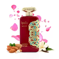 Perfect Gift Dalia Rouge by Adyan | 100ml Eau de Parfum – Dalia Series Dalia Rouge by Adyan is a luxurious unisex Arabic perfume, proudly part of the sought-after Dalia Series. This 100ml Eau de Parfum blends gourmand, floral, and woody elements, offering a rich and refined fragrance journey. It is ideal for anyone who desires elegance, depth, and lasting presence. Fragrance Notes Top Notes: Almond, Coffee, Saffron, JasmineTo begin with, the scent opens warmly with nutty almond and bold coffee, complemented by saffron and soft jasmine.Heart Notes: Bulgarian Rose, Tuberose, Jasmine Sambac, Amberwood, AmbergrisIn the heart, rich Bulgarian rose pairs beautifully with tuberose and jasmine sambac. Meanwhile, amberwood and ambergris add strength and sensuality.Base Notes: Tonka Bean, Cacao, Praline, Vanilla, Fir Resin, CedarFinally, the fragrance settles into a smooth base of cacao, vanilla, and praline, supported by earthy cedar and fir resin. Why Buy from Oudh Shop? There are several reasons to choose Dalia Rouge from Oudh Shop: Firstly, it is part of the exclusive Dalia Series, known for refined Arabic perfumery with a contemporary edge.Moreover, the scent is unisex, making it a perfect gift or a personal signature for both men and women.Additionally, the high-concentration Eau de Parfum formula ensures long-lasting performance.All our products ship directly from the UK, so you enjoy fast, tracked delivery without international delays or fees.Furthermore, we guarantee authenticity with every order, sourcing only from authorised Adyan distributors.Lastly, Oudh Shop offers premium niche perfumes at accessible prices, bringing luxury within reach. A Fragrance That Commands Attention In summary, Dalia Rouge by Adyan offers a bold yet elegant experience. From the opening notes of coffee and almond to its deep rose heart and sweet, woody finish, every layer tells a story of sophistication. It is warm, indulgent, and undeniably captivating. Exclusively available at Oudh Shop – your trusted destination for authentic Arabic perfumes. Order today and elevate your scent game.