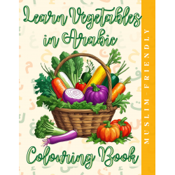 Perfect Gift  Immerse yourself in the beauty of the Arabic language through one of the most fun and useful everyday topics — vegetables! This unique colouring book features pages filled with vibrant vegetable designs paired with Arabic vocabulary, designed to make language learning feel effortless and engaging for all ages. Inside the Book:All pages are designed without eyes or facial features, making them suitable for Muslims!Each vegetable page includes:• The Arabic word with harakat for correct reading• Transliteration for easy pronunciation• English translation for full understanding Features:• High-quality, single-sided pages to prevent bleed-through• A mix of simple and intricate designs to suit every skill level• Inspiring, Muslim-friendly patterns to spark creativity• Perfect for kids, teens, adults — and especially Muslim homeschoolers! Additional Information:• Ideal for colouring with markers, crayons, or coloured pencils• Perfect for thoughtful gifts, quiet time, or mindful learning• Makes an excellent resource for anyone who loves faith-based creativity and language learning Celebrate Arabic, creativity, and the joy of learning through this beautifully crafted colouring book.Designed for all ages and abilities, it’s the perfect way to unwind, build Arabic skills, and connect with the rich beauty of everyday vegetables — from potatoes to courgettes and beyond! Follow our Instagram for more info: @barakahcolouring.co