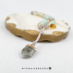 Islamic gifts  Spectrolite & Labradorite Bracelet - 33 Beads - Include Luxury Pouch and Gift Box - Muslim Prayer Beads - Islamic Gifts - Islamic Tasbihs - Muslim Tasbeeh - Luxury Tasbih - Luxury Prayer Beads at Riwaya