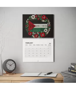 Islamic gifts Palestine Wall Calendar - Free Palestine Calendar - Palestine Yearly Hanging Calendar - Palestinian Flag Hanging Calendar at Riwaya