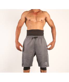 Perfect Gift The Akhi Wear Lightweight Awrah Swim Shorts are designed for comfort, modesty, and performance in the water. Crafted from quick-drying, breathable fabrics, they provide reliable coverage from the navel to the knees in line with Shariah guidelines. Perfect for swimming, the beach, sauna, or steam room, these versatile shorts also allow for light physical activity and casual wear. ✨ Key Features Shariah Compliant: Provides full coverage from the navel to the knee, aligning with Islamic guidelines.Lightweight & Quick-Drying: Breathable 100% polyester outer fabric designed for swimming and water-based activities.Adjustable Comfort: Elastic waistband with a drawstring for a secure and customisable fit.Practical Storage: Zipped side pockets to safely store small essentials while on the move.Supportive Inner Layer: 80% polyester, 20% spandex blend for flexibility, support, and a secure fit. Which Shorts Are Right for You? Lightweight Awrah Swim Shorts: Designed for swimming, the beach, sauna, and steam room. Lightweight, breathable, and quick-drying. Suitable for light physical activity and casual wear.Activewear Awrah Shorts: Made with a slightly thicker, more durable fabric for all types of training and sports. Includes longer inner leggings to ensure full coverage, even during deep stretches and exercise such as squats. Size chart: SizeWaist (in.)S30-32M32-34L34-36XL36-38XXL38-40