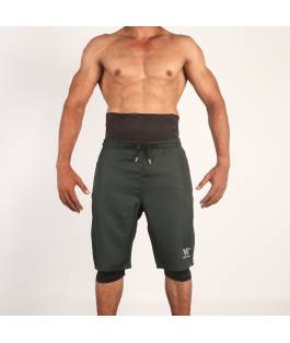 Perfect Gift The Akhi Wear Lightweight Awrah Swim Shorts are designed for comfort, modesty, and performance in the water. Crafted from quick-drying, breathable fabrics, they provide reliable coverage from the navel to the knees in line with Shariah guidelines. Perfect for swimming, the beach, sauna, or steam room, these versatile shorts also allow for light physical activity and casual wear. ✨ Key Features Shariah Compliant: Provides full coverage from the navel to the knee, aligning with Islamic guidelines.Lightweight & Quick-Drying: Breathable 100% polyester outer fabric designed for swimming and water-based activities.Adjustable Comfort: Elastic waistband with a drawstring for a secure and customisable fit.Practical Storage: Zipped side pockets to safely store small essentials while on the move.Supportive Inner Layer: 80% polyester, 20% spandex blend for flexibility, support, and a secure fit. Which Shorts Are Right for You? Lightweight Awrah Swim Shorts: Designed for swimming, the beach, sauna, and steam room. Lightweight, breathable, and quick-drying. Suitable for light physical activity and casual wear.Activewear Awrah Shorts: Made with a slightly thicker, more durable fabric for all types of training and sports. Includes longer inner leggings to ensure full coverage, even during deep stretches and exercise such as squats. Size chart: SizeWaist (in.)S30-32M32-34L34-36XL36-38XXL38-40
