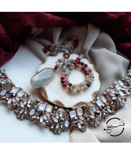 Islamic gifts  Labradorite & Fuchsia Tiger Eye Tasbih - Muslim Prayer Beads - 99 Beads Tasbih - Islamic Gifts at Riwaya