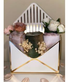 Islamic Gifts Hijab envelope - Set of 3 - Hijab gift box - Hijab bouquet - Hijab Hampers - Islamic Gift Perfect for Eid, Ramadan, Umrah, Mothers Day, New Mom, New Muslim, Muslim Revert - Hijab Bouquet For Her, Daughter, Wife, Sister, Mother at Riwaya