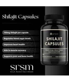 Islamic gifts  Shilajit capsules - 30 Vegan Capsules - Halal Health and Vitality Capsules - Halal Diet - Halal Energy Booster at Riwaya