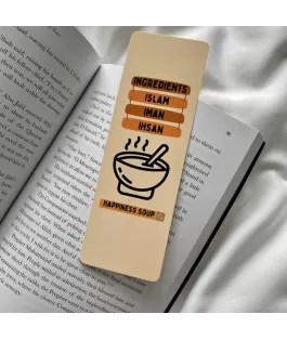 Perfect Gift Key ingredients as a Muslim - Islam, Iman and Ihsan! Enhance your reading experience with our unique Islamic bookmark. Designed with care, it serves as a reminder of faith. Slim and durable, it securely holds its place in your Qur'an or any book. Perfect as a gift or for personal use!This beautiful accessory serves as a perfect companion for your Qur'an and books. Or if you don't read much, you can place it in your journal or notebooks.51 x 152 mm size400 gsm paperGlossy front, silk-finish backVivid, full-colour printing*book not included*