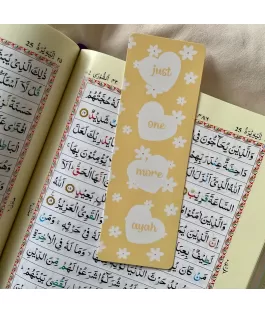Perfect Gift Enhance your reading experience with our unique Islamic bookmark. Designed with care, it serves as a reminder of faith. Slim and durable, it securely holds its place in your Qur'an or any book. Perfect as a gift or for personal use!This beautiful accessory serves as a perfect companion for your Qur'an and books. Or if you don't read much, you can place it in your journal or notebooks.51 x 152 mm size400 gsm paperGlossy front, silk-finish backVivid, full-colour printing*book not included*