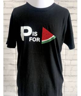 Perfect Gift Black P is for Watermelon Unisex T-shirt Introducing our bold and meaningful Black "P is for Watermelon" Unisex T-shirt, a clever play on words that embodies solidarity and support for Palestine. Crafted with premium-quality fabric and designed for both comfort and style, this t-shirt features a creative design. The watermelon now transformed into a symbolic representation of Palestine, carries a profound message of unity and advocacy. The impactful design draws attention to the cause while embracing a meaningful statement. Perfect for individuals seeking to express their support for Palestine in a distinctive and creative manner. Its versatile and eye-catching design sparks conversations and raises awareness, making a powerful statement without saying a word. We recommend going up by one size as the t-shirts are smaller than standard sizes. Available in sizes Small - XXL Small -&nbsp;35/37" / 88cm/94cm Medium -&nbsp;38/40" / 96cm/101cm Large -&nbsp;41/43" / 104cm/109cm XL- 44/46" / 111cm/116cm XXL-47/49" / 119cm/124cm  N.B: As all apparel is printed in-house please allow up to 2 weeks for delivery. Should you need the items sooner, please contact us and we do our best to help you Insha Allah.
