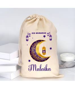 Islamic gifts  Personalised Eid Mubarak Eid Sack -  For Girls & Boys - Eid Gift For Children - Eid Gifts For Kids - Eid Bag - Eid Gift Bag at Riwaya