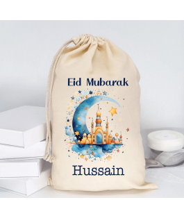 Islamic gifts  Personalised Eid Present Sack with Name - Eid Gift For Children - Eid Gifts For Kids - Eid Bag - Eid Gift Bag at Riwaya