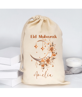 Islamic gifts  Personalised Eid/Ramadan Mubarak Sack with Name - Eid Gift For Children - Eid Gifts For Kids - Eid Bag - Eid Gift Bag at Riwaya