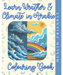 Perfect Gift  Immerse yourself in the beauty of the Arabic language through one of the most familiar and fun topics — weather and climate! This unique colouring book features pages filled with engaging weather and climate illustrations paired with Arabic vocabulary, designed to make language learning feel effortless and exciting for all ages. Inside the Book:All pages are designed without eyes or facial features, making them suitable for Muslims!Each weather-themed page includes:• The Arabic word with harakat for correct reading• Transliteration for easy pronunciation• English translation for understanding Features:• High-quality, single-sided pages to prevent bleed-through• A mix of simple and intricate designs to suit every skill level• Inspiring, meaningful, and Muslim-friendly patterns to spark creativity Additional Information:• Ideal for colouring with markers, crayons, or coloured pencils• Perfect for thoughtful gifts, homeschool lessons, or quiet reflection• A great way to build Arabic vocabulary in a fun, memorable way Celebrate spirituality, creativity, and the joy of language learning with this beautifully crafted colouring book. Designed for all ages and abilities, it’s the perfect way to unwind, build Arabic skills, and connect with the beautiful world Allah created — from rain and clouds to the blazing sun and gentle breeze. Follow our Instagram for more info: @barakahcolouring.co