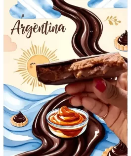 Islamic gifts Alfajor Chocolate (Dulce de Leche) - Halal Food - Halal Chocolate - Halal Dark Chocolate Bar at Riwaya